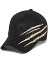 Plein Sport Scratch Baseball Cap In Black