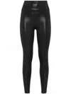 Plein Sport Overlock Push Up Leggings Scratch In Black