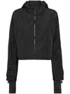 Plein Sport Scratch-print Hooded Jacket In Black