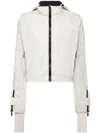 Plein Sport Scratch-print Hooded Jacket In Grey