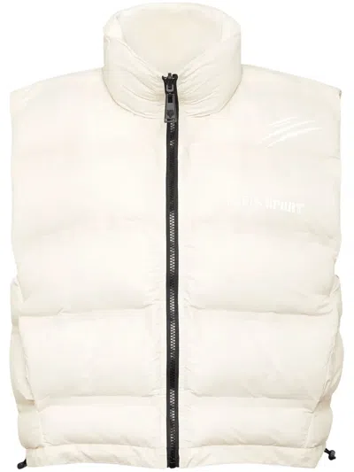 PLEIN SPORT SCRATCH-PRINT PADDED VEST