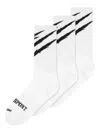 Plein Sport Scratch-print Socks (pack Of Three) In White