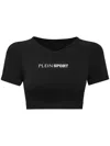 Plein Sport Seamless Cropped T-shirt In Black