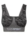 Plein Sport Seamless Crossed Straps Sport Bra Logo