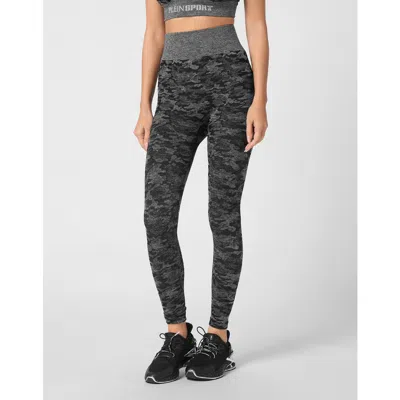 Plein Sport Seamless Sport Leggings Camouflage Women In Gray