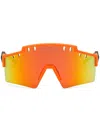 Plein Sport Shield-frame Tinted Sunglasses In Orange