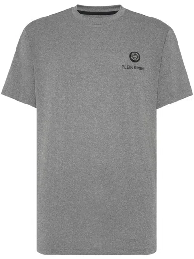 Plein Sport Short-sleeved Round-neck T-shirt In Black