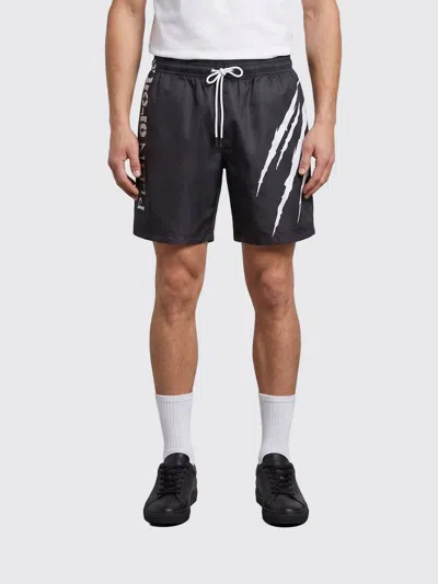 Plein Sport Jogging Shorts Scratch Men In Black