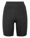 Plein Sport Silky Soft Piping Biker Shorts In Black