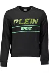 Plein Sport Sleek Long-sleeve Sweatshirt With Contrast Details In Black