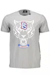 Plein Sport Brown Cotton Men T-shirt In Gray