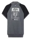 Plein Sport Sleeveless Hoodie Tiger In Grey