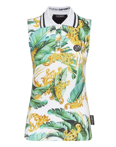 Plein Sport Sleeveless Polo Shirt In Multi