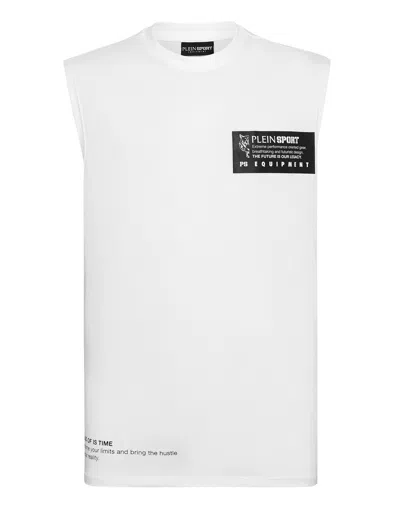 Plein Sport Logo Print Sleeveless T-shirt In Multi