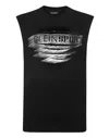 Plein Sport Logo-print Sleeveless T-shirt In Black