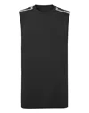 Plein Sport Sleeveless T-shirt Round Neck Ss In Black