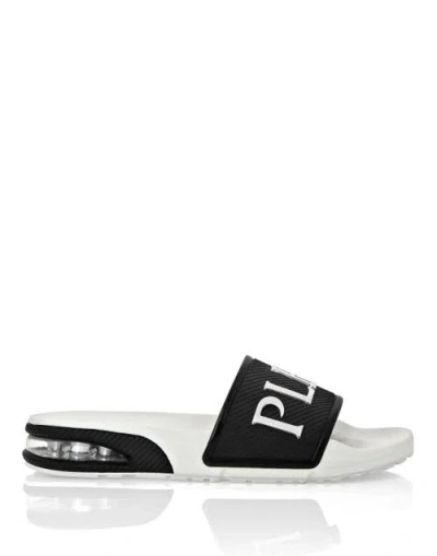 Plein Sport Slides Unisex In Black