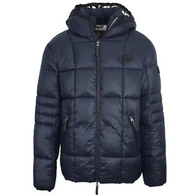 Pre-owned Plein Sport Small Circle Logo Quilted Navy Blue Jacket