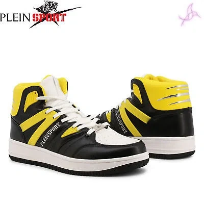Pre-owned Plein Sport Sneakers  Sips993 Man Yellow 133590 Shoes Original Outlet