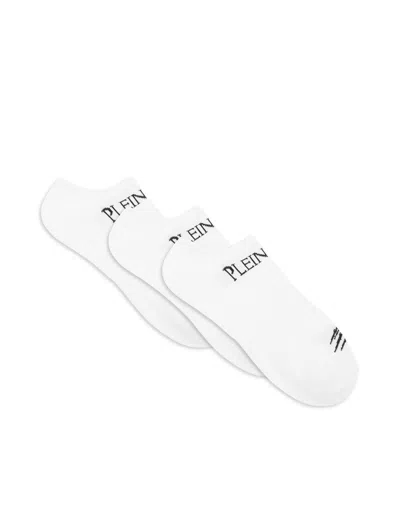 Plein Sport Socks Tri-pack Scratch In White