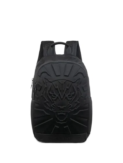Plein Sport Soho Embossed Backpack In Black