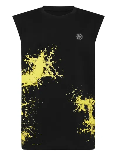 Plein Sport Tank Top Men Color Black In Multi