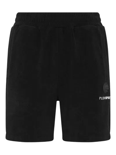 Plein Sport Sponge Jogging Shorts Men In Black