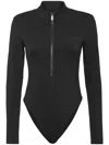 Plein Sport Sport Body Suit Ls In Black