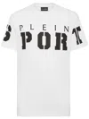 Plein Sport Ss Logo-patch Cotton T-shirt In White