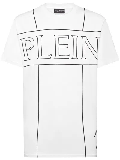 Plein Sport Ss Logo-print T-shirt In White