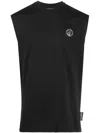 Plein Sport Statement Logo-patch Vest In Black