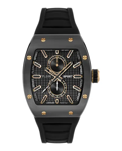 Plein Sport Stormbreaker Silicone Watch In Black