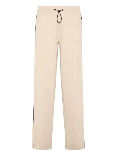 Plein Sport Straight-leg Track Pants In Neutral
