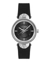 Plein Sport Two-hand Quartz Movement Watch With Textured Silicone Strap In Multi