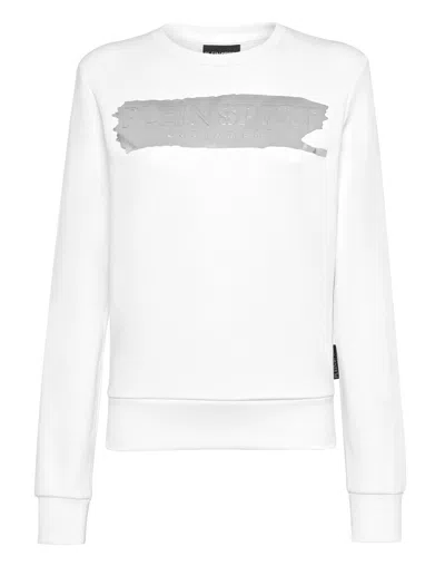 Plein Sport Sweatshirt Ls In White