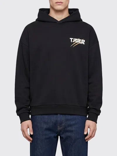 Plein Sport Hooded Sweatshirt Tiger Tokyo Men In Black