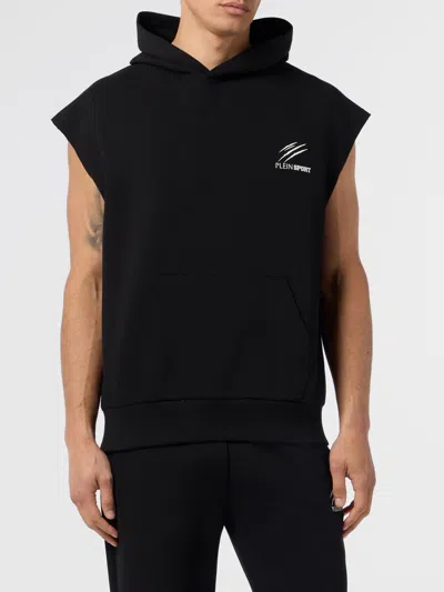 Plein Sport Pique Hoodie Vest Icon Men In Black