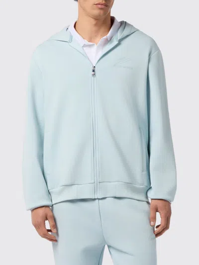 Plein Sport Pique Zip Hoodie Icon Men In Blue