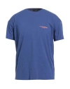 Plein Sport Swim Man T-shirt Blue Size Xxl Cotton, Elastane In Blue