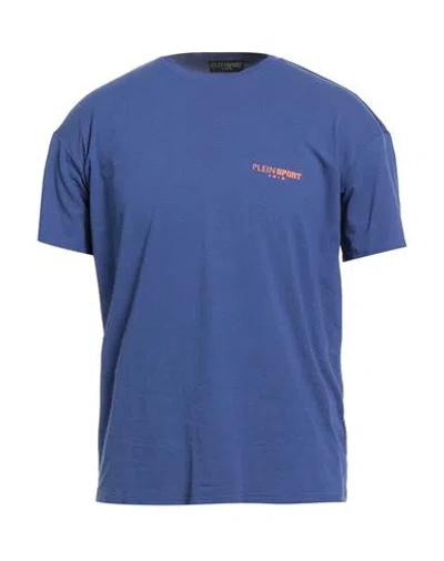 Plein Sport Swim Man T-shirt Blue Size Xxl Cotton, Elastane
