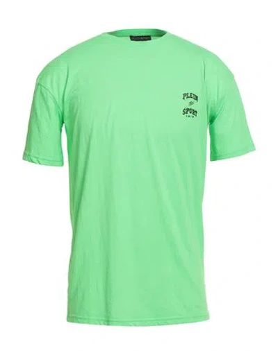 Plein Sport Swim Man T-shirt Green Size Xxl Polyester, Cotton