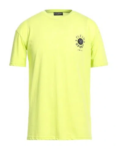 Plein Sport Swim Man T-shirt Lime Green Size Xxl Cotton In Yellow