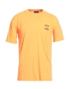 Plein Sport Swim Man T-shirt Orange Size Xxl Polyester, Cotton In Blue
