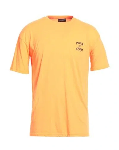 Plein Sport Swim Man T-shirt Orange Size Xxl Polyester, Cotton In Blue