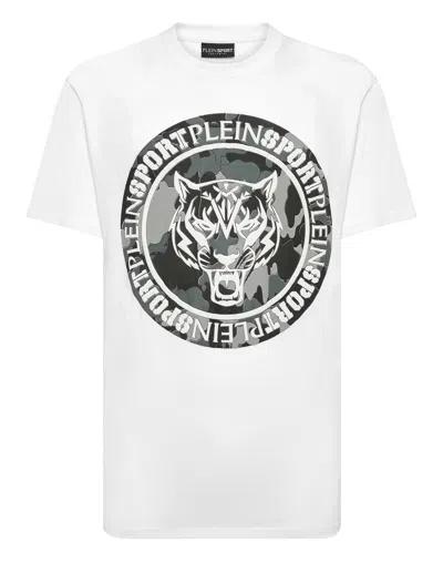 Plein Sport T-shirt Round Neck Carbon Tiger In Multi