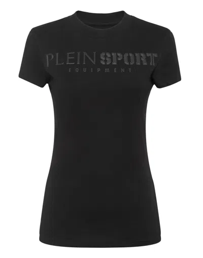 Plein Sport T-shirt Round Neck Ss In Black
