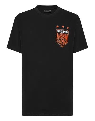 Plein Sport Tiger Crest Edition Cotton T-shirt In Multi