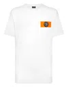 Plein Sport Ss Logo-patch Cotton T-shirt In White