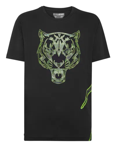 Plein Sport Logo-print Cotton T-shirt In Black