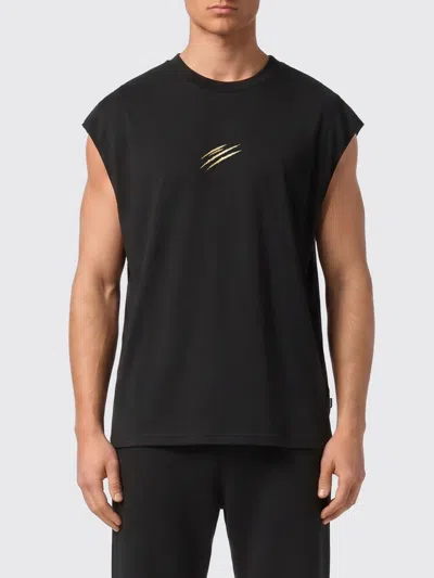 Plein Sport Tanktop T-shirt Label Men In Black
